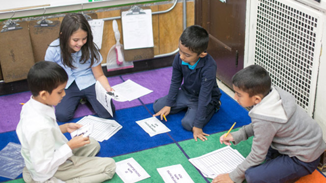 Hamtramck students working in class