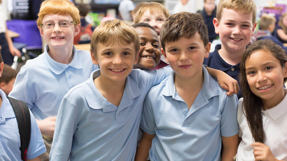 Students smiling together