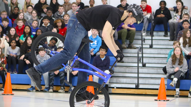 Wilhelm on bike