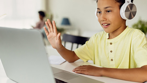 Student on laptop