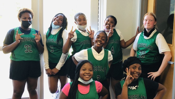 Students wearing jerseys. Students wearing jerseys.