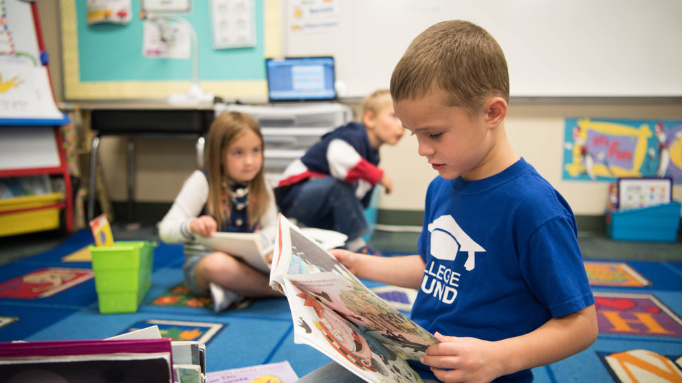Student Reads a Book