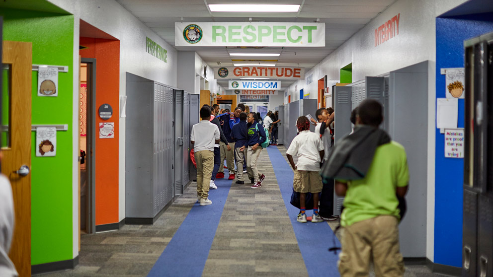 Students in hallway