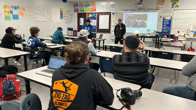 Iani being introduced to students and staff.