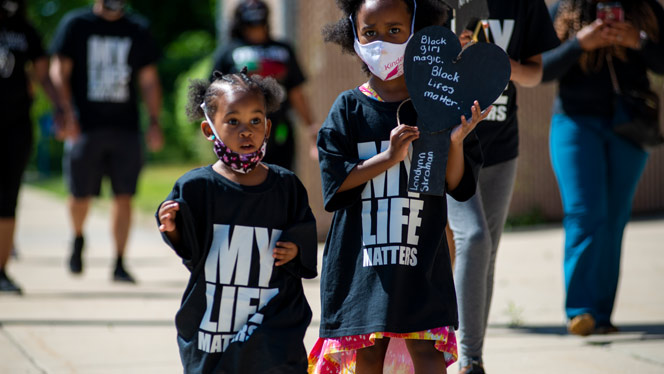 Detroit Enterprise students participate in BLM march