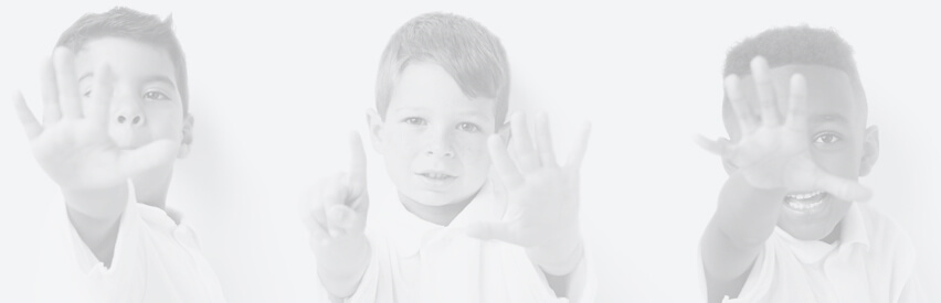 Three students show their ages on their fingers