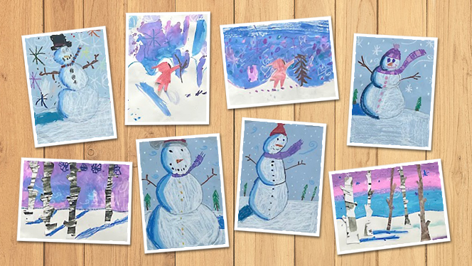 Student art of Winter. Student art of Winter.