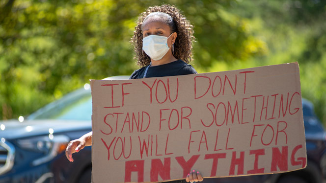 March participant carries a sign